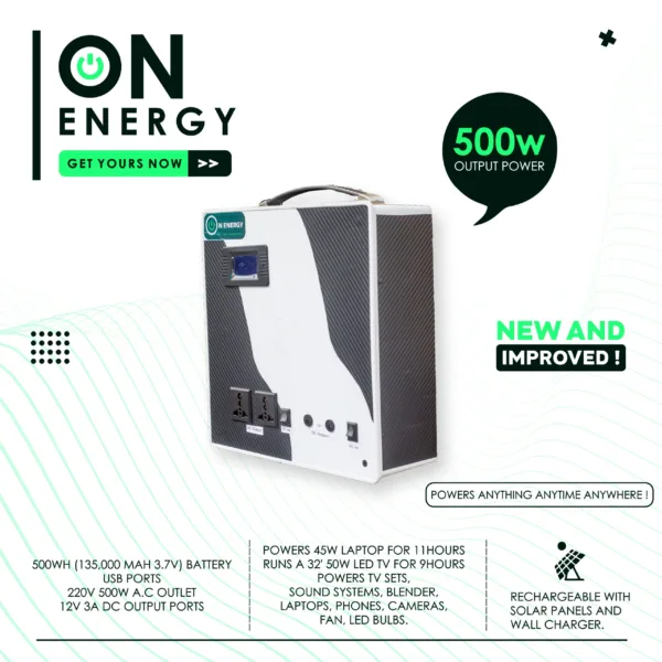 On-Energy 500wh 500w solar generator - Image 5