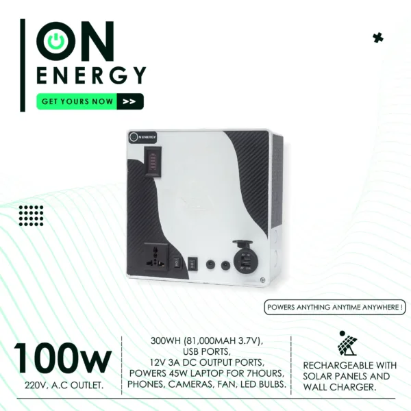 On-Energy 300wh 100w solar generator - Image 6